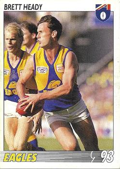 1993 Select AFL #11 Brett Heady Front